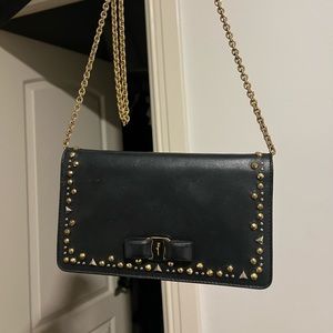 SALVATORE FERRAGAMO wallet clutch bag with a chain strap